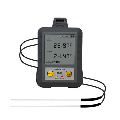 ODM-ondersteuning Voedsel Medische opslag Koelkast Temperatuurmonitor Dubbelkanaal RTD Platina Resistance Data Logger
