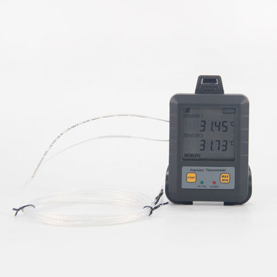 Aanpasbare dubbelkanaals temperatuurtestthermometer voor draagbare magazijngebouwen