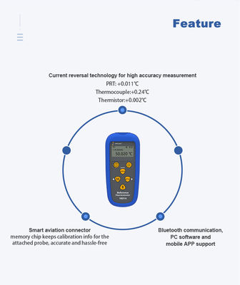 Ondersteuning op maat RTD NTC K T Type Temperatuurkalibrator Thermometer voor industriële