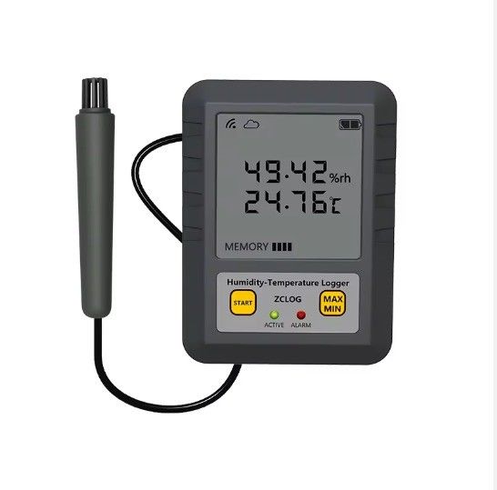 Farmaceutische industrie WIFI LCD display Temperatuur- en luchtvochtigheidsdata logger met sensor 97*72*31mm